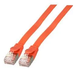 Patchkabel RJ45, CAT6A 500Mhz, 5m, rot U/FTP flach,