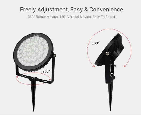 Synergy 21 LED Garten Lampe 15W RGB-WW (RGB-CCT) mit Funk und WLAN IP65 230V *Milight/Miboxer*