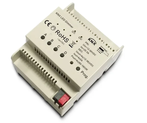 Synergy 21 LED Serie EOS 08 KNX Controller Dimmer 4*5A + dynamic color effects Hutschiene