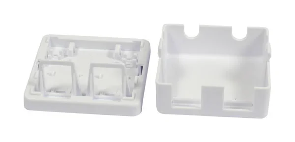 Keystone, Modulträger, AP Dosen für 2xTP-Modul, Reinweiss, Synergy 21,