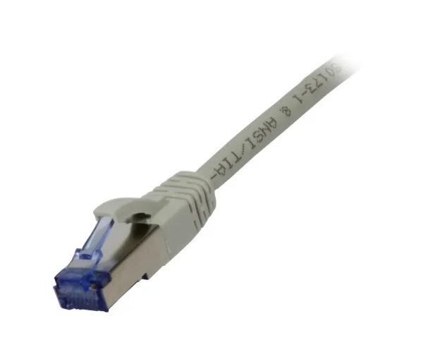 Patchkabel RJ45, CAT6A 500Mhz, 7.5m, grau, S-STP(S/FTP), Komponent getestet(GHMT certified), AWG26, Synergy 21