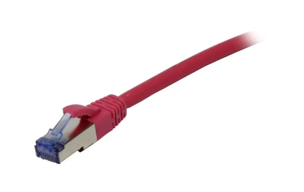Patchkabel RJ45, CAT6A 500Mhz, 3m, pink, S-STP(S/FTP), Komponent getestet(GHMT certified), AWG26, Synergy 21