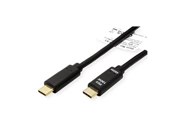 VALUE USB 2.0 Kabel C-C ST/ST 100W sw 1m