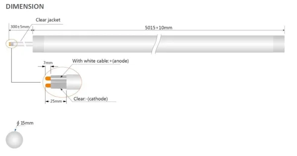 Synergy 21 LED Flex Strip NEON 360° WW DC24V IP65