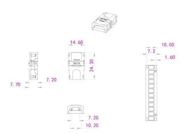 Synergy 21 LED FLEX Strip zub. Easy Connect Strip to Wire 10mm HD