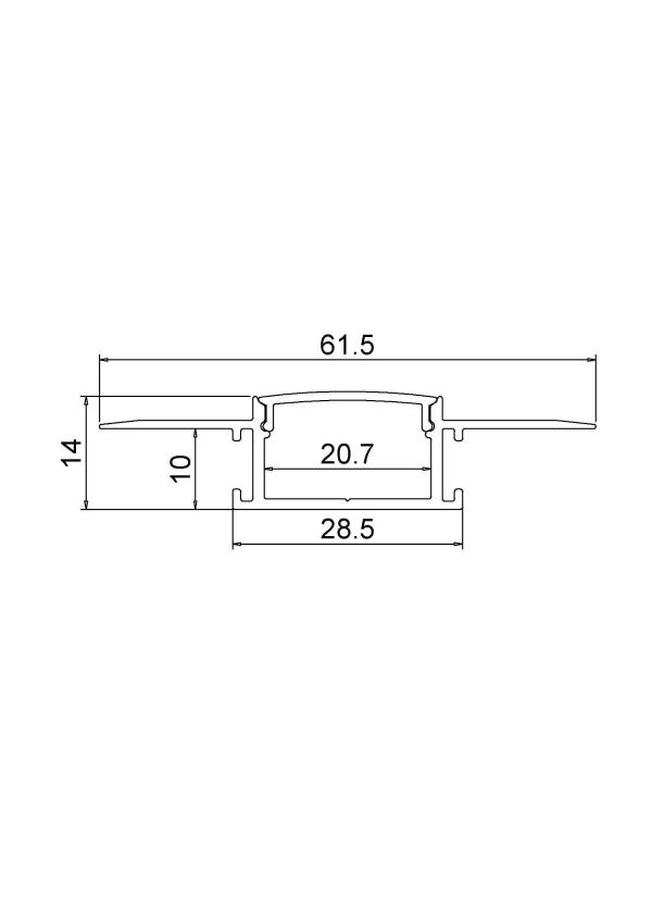 Synergy 21 LED U-Profil 200cm, ALU071 Rigipsprofil