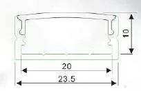 Synergy 21 LED U-Profil 200cm, ALU014 schwarz / black