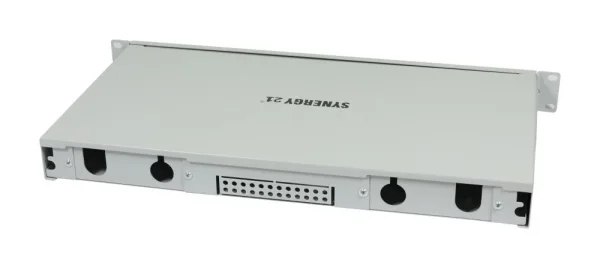 LWL-Patchpanel 6xLC-Duplex-Buchsen, 19", OS2, 9/125u Singlemode, Lichtgrau, Synergy 21,