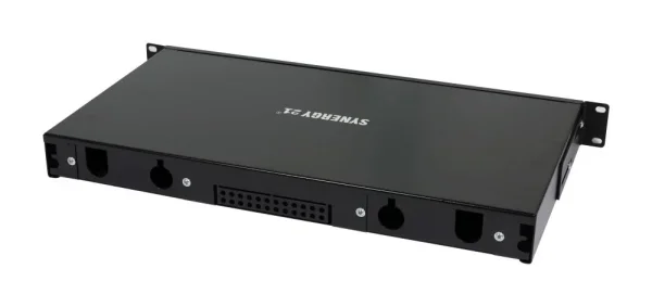 LWL-Patchpanel 12xLC-Duplex-Buchsen, 19", OM4, 50/125u Multimode, Schwarz, Synergy 21,