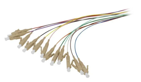 LWL-Patchpanel Spleisbox,19", 12xLC-Duplex-Buchsen, OM4, 50/125u Multimode, incl.Pigtails, Lichtgrau, Synergy 21,