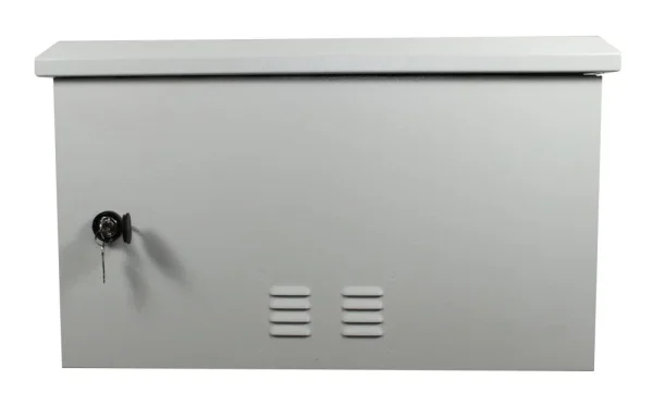 ALLNET 19" Wandgehäuse, 9HE, T488mm, Lichtgrau, IP55, SO-Serie, incl. 2-Fach Lüftereinheit