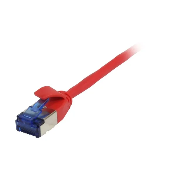 Patchkabel RJ45, CAT6A 500Mhz, 7.5m, rot, U/FTP, slimline rund d=3,8mm, TPE(Superflex), AWG32, Synergy 21