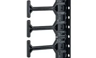 Triton 19" zbh. Kabelführungssystem Vertikal, 22HE, für 800mm Breite Schränke, Schwarz, einreihig,