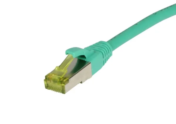 Patchkabel RJ45, CAT6A 500Mhz, 1.5m, grün, S-STP(S/FTP), TPE/LSZH(Ultraflex), AWG26, mit CAT7 Rohkabel, Synergy 21