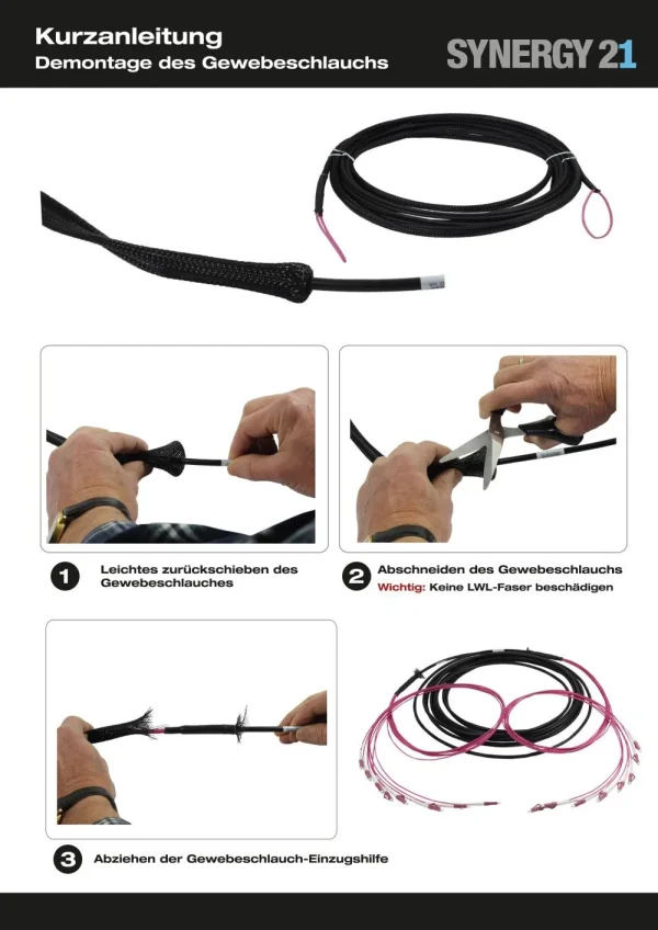 LWL-Kabel, Trunkkabel U-DQ(ZN)BH 4G 50/125, LC/LC OM4 170m, Trommel, Synergy21