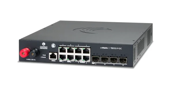 Cambium Networks cnMatrix TX 1012-P-DC - 170W POE Switch 8 x 1gbps & 4 SFP+