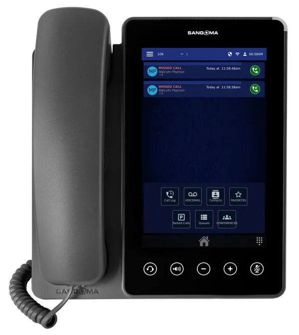 Sangoma Sangoma P370, 16-Line, HD Voice, Gigabit Ethernet, 2 x USB, BT, WiFi, 7" (800x1280) Touch screen IPS Color Display **packed in cartons of Quantity 10. Pallets contain 16 cartons, totaling 160 telephones per pallet.
