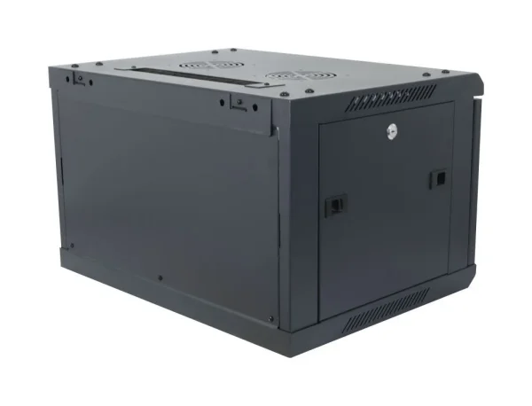 ALLNET 19" Wandgehäuse, 18HE, 1-teilig, T600mm, Schwarz, zerlegt(Flat Pack), SMA-Serie,