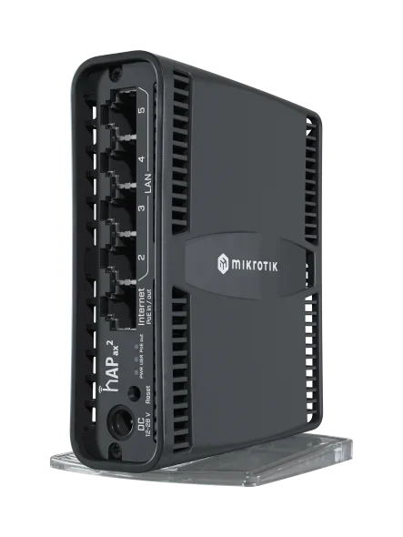 MikroTik home AX Access Point C52iG-5HaxD2HaxD-TC, hAP ax², 2.4/5 GHz AX, 5x Gigabit, Tower Case