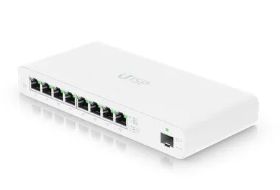 Ubiquiti Switch full managed Layer2 9 Port • 8x GbE • PoE Budget 110W • 8x 27V Passive-PoE • 1x SFP • Desktop • UISP • UISP-S