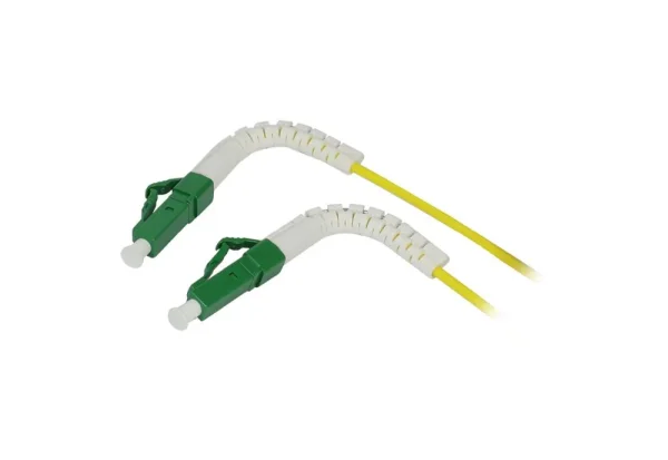 LWL-1-Faser-Patchk. 0.5mtr.LC(APC)-LC(APC), 9/125u, OS2, G657A2, AD=2mm, flexible Knickschutztülle,