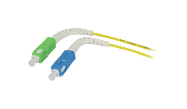 LWL-1-Faser-Patchk. 20mtr.SC-SC(APC), 9/125u, OS2, G657A2, AD=2mm, flexible Knickschutztülle,