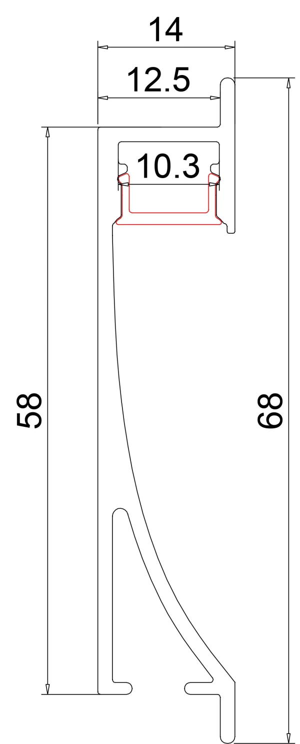 Synergy 21 LED U-Profil 200cm, ALU023-R2