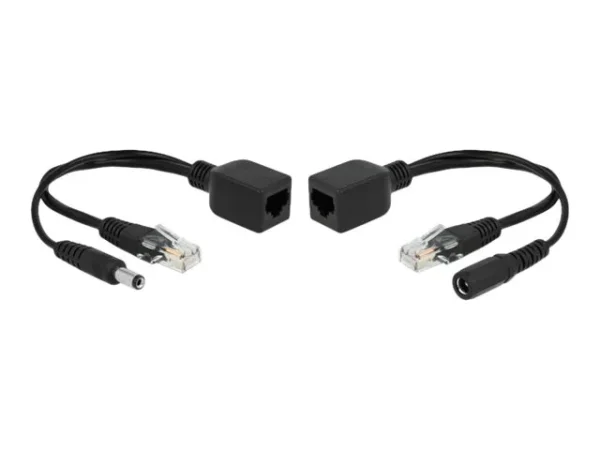 DELOCK Adapter Set RJ45 DC 5,5x2,5mm