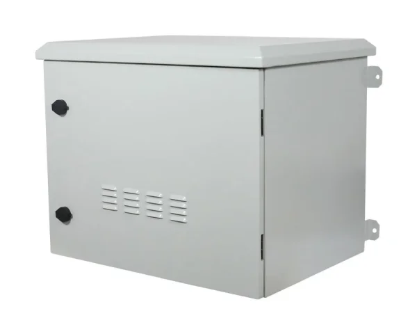 ALLNET 19" Wandgehäuse, 9HE, T488mm, Lichtgrau, IP55, SO-Serie, incl. 2-Fach Lüftereinheit,