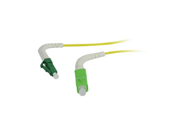 LWL-1-Faser-Patchk. 5mtr.LC(APC)-SC(APC), 9/125u, OS2, G657.A2, AD=2mm, flexible Knickschutztülle,