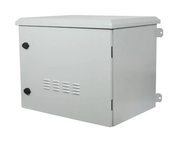 ALLNET 19" Wandgehäuse, 9HE, T638mm, Lichtgrau, IP55, SO-Serie, incl. 4-Fach Lüftereinheit