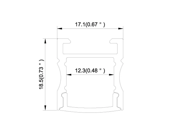Synergy 21 LED U-Profil 200cm, ALU146 B