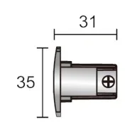 Powergear 3PH ENDKAPPE, Weiß