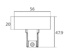Powergear 3PH ENDKAPPE FÜR DIE EINBAUSCHIENE, Weiß