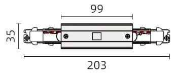 Powergear 3PH MITTEL-EINSPEISER DALI 3, Weiß