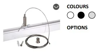 Powergear 3PH SEIL-AUFHÄNGUNG EZCLICK, Schwarz, 5 meter NEW