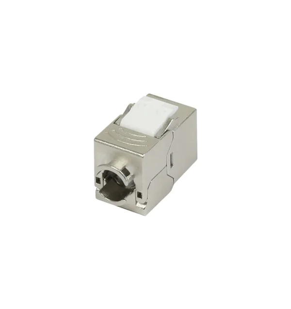 Dosen TP, DIN-Rail(Hutschiene), CAT6A, 2-fach, Keystone Modul Slim-line/Short mit Staubschutzklappe, Metall, Synergy 21,