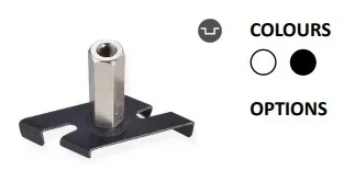 Powergear Mini 1PH 1 DECKENMONTAGE EZCLICK MIT STANGE, Schwarz, 1 meter