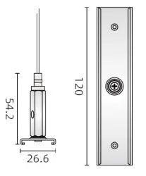 Powergear 48V 1 VERSTÄRKUNG FÜR DIE DECKENMONTAGE MIT Seil, Schwarz, 3 meter