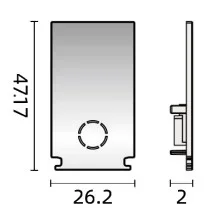 Powergear 48V DEEP PROFILE ENDKAPPE, Schwarz