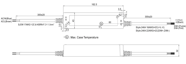 MEANWELL Netzteil - 24V 60W 0-10V dimm IP67