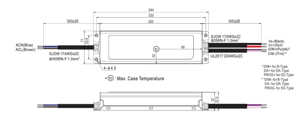 MEANWELL Netzteil - 48V 200W IP67 DALI