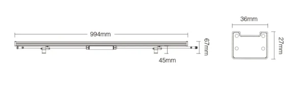 Synergy 21 Garden Wall Washer 24W RGB+CCT 2.4G IP66 *Milight/Miboxer* 24V