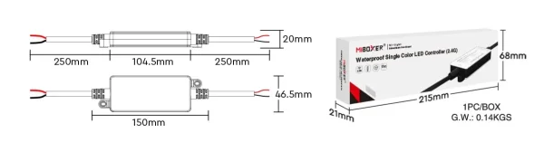 Synergy 21 LED Controller ARGOS Waterproof IP66 Single Color 2.4G *Milight/Miboxer*
