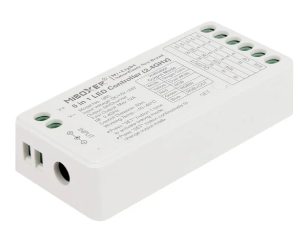 Synergy 21 LED Controller 5in1 RGB-WW (RGB-CCT) DC12~24V WiFi + 2.4G *Milight/Miboxer* Alexa Serie