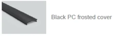 Synergy 21 LED U-Profil zub ALU001-R schwarz PC frosted diffusor/cover + ALU002-R, ALU003, ALU004, ALU007-R, ALU021, ALU024, Kunststoffabdeckung mattiert
