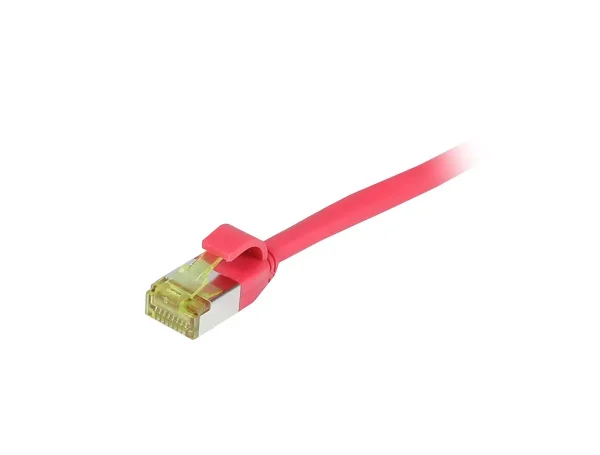 Patchkabel RJ45, CAT6A 500Mhz, 0.5m, rot, S-STP(S/FTP), slimline rund d=4,5mm, TPE/LSZH(Superflex), AWG28, mit CAT7 Rohkabel, Synergy 21