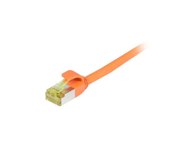 Patchkabel RJ45, CAT6A 500Mhz, 5m, orange, S-STP(S/FTP), slimline rund d=4,5mm, TPE/LSZH(Superflex), AWG28, mit CAT7 Rohkabel, Synergy 21
