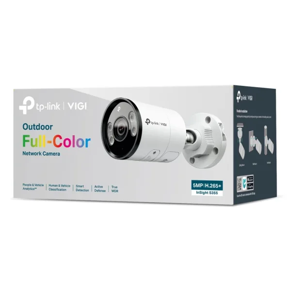 TP-Link – 5MP Full-Color Bullet Network Camera – InSight S355 (6mm)