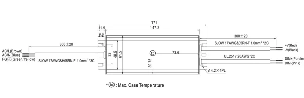 MEANWELL Netzteil - 48V 60W 0-10V dimm IP65